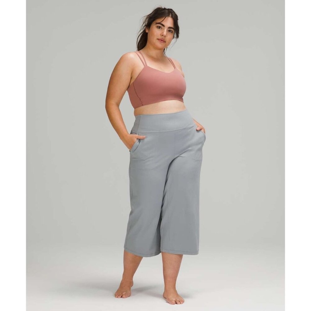 Lululemon Align Wide Leg Super High Rise Crop Pant 23" Rhino Grey Size 12